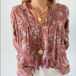 Marea block print top